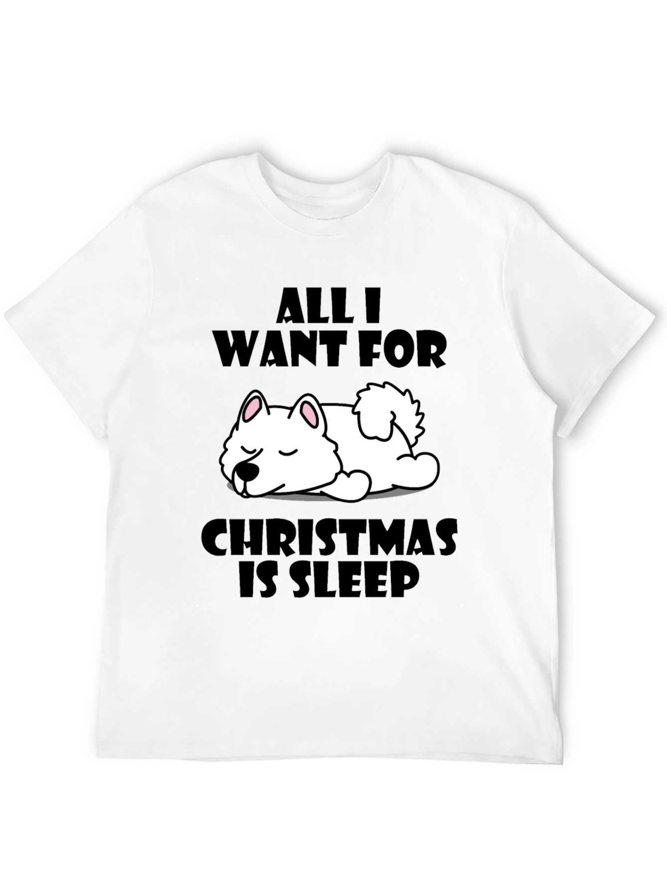 All I Want for Christmas Sleep Dog Graphic Tee