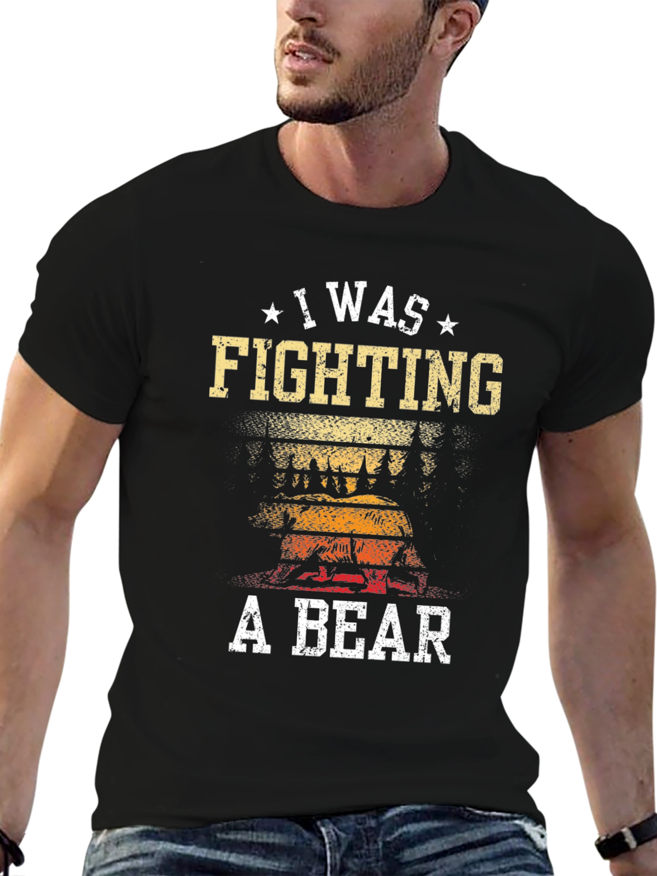I Was Fighting A Bear Graphic Tee