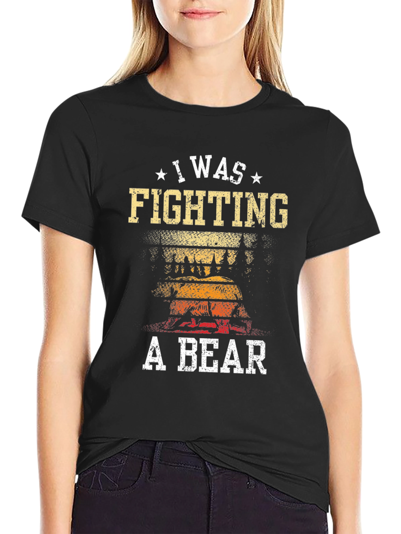I Was Fighting A Bear Graphic Tee