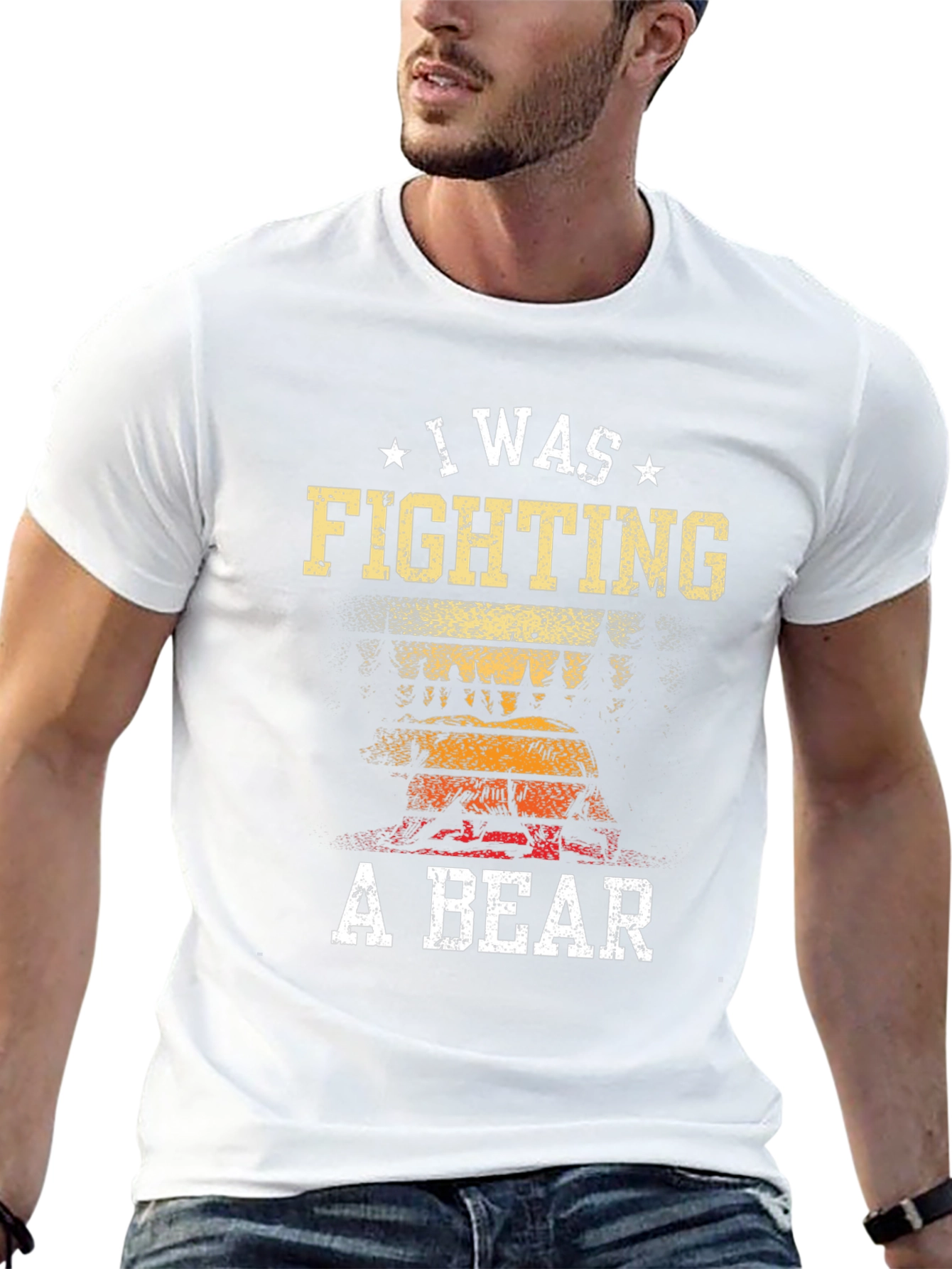 I Was Fighting A Bear Graphic Tee