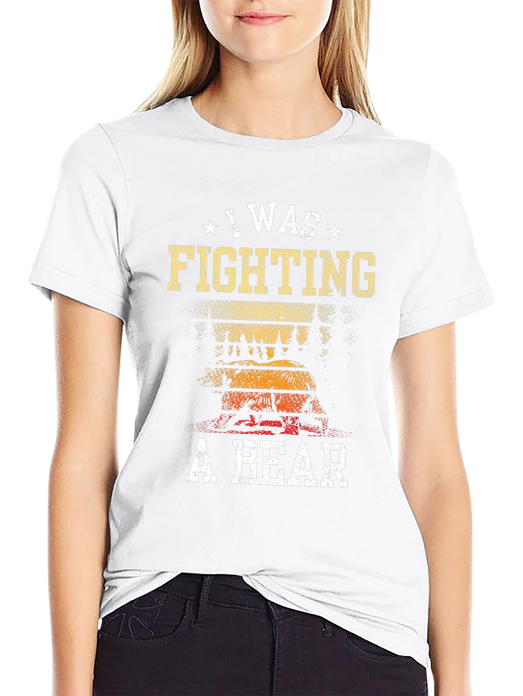 I Was Fighting A Bear Graphic Tee