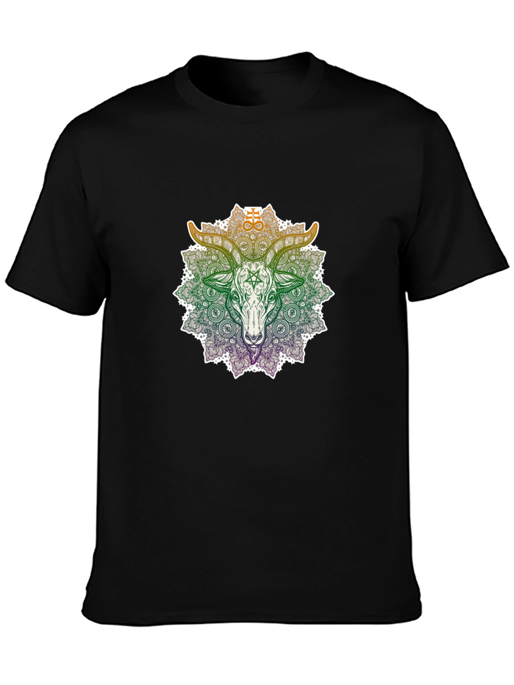 Occult Goat Mandala Graphic T-Shirt
