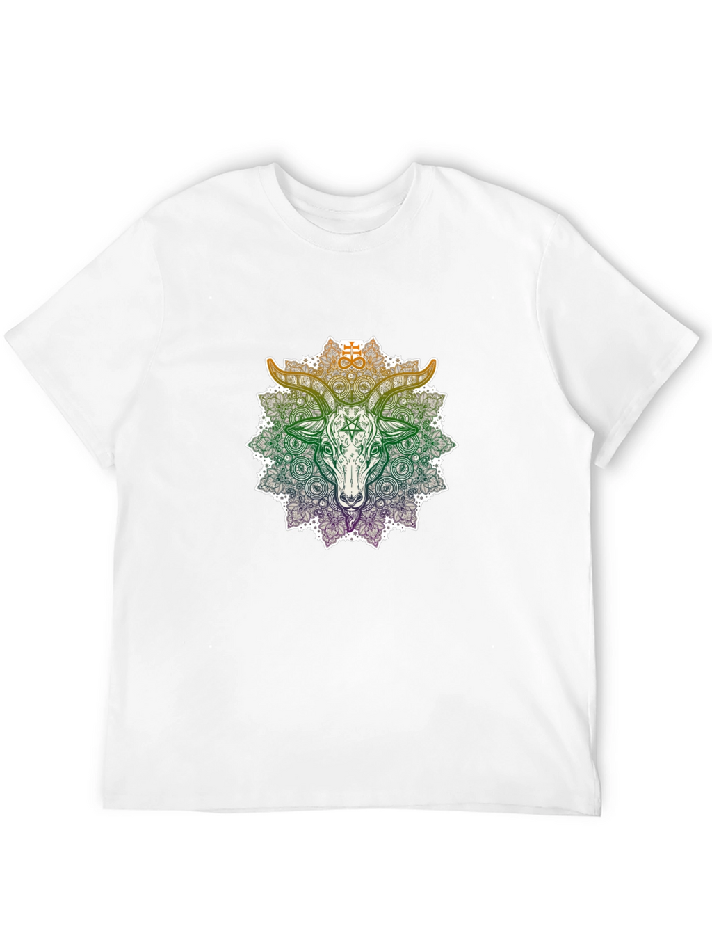 Occult Goat Mandala Graphic T-Shirt