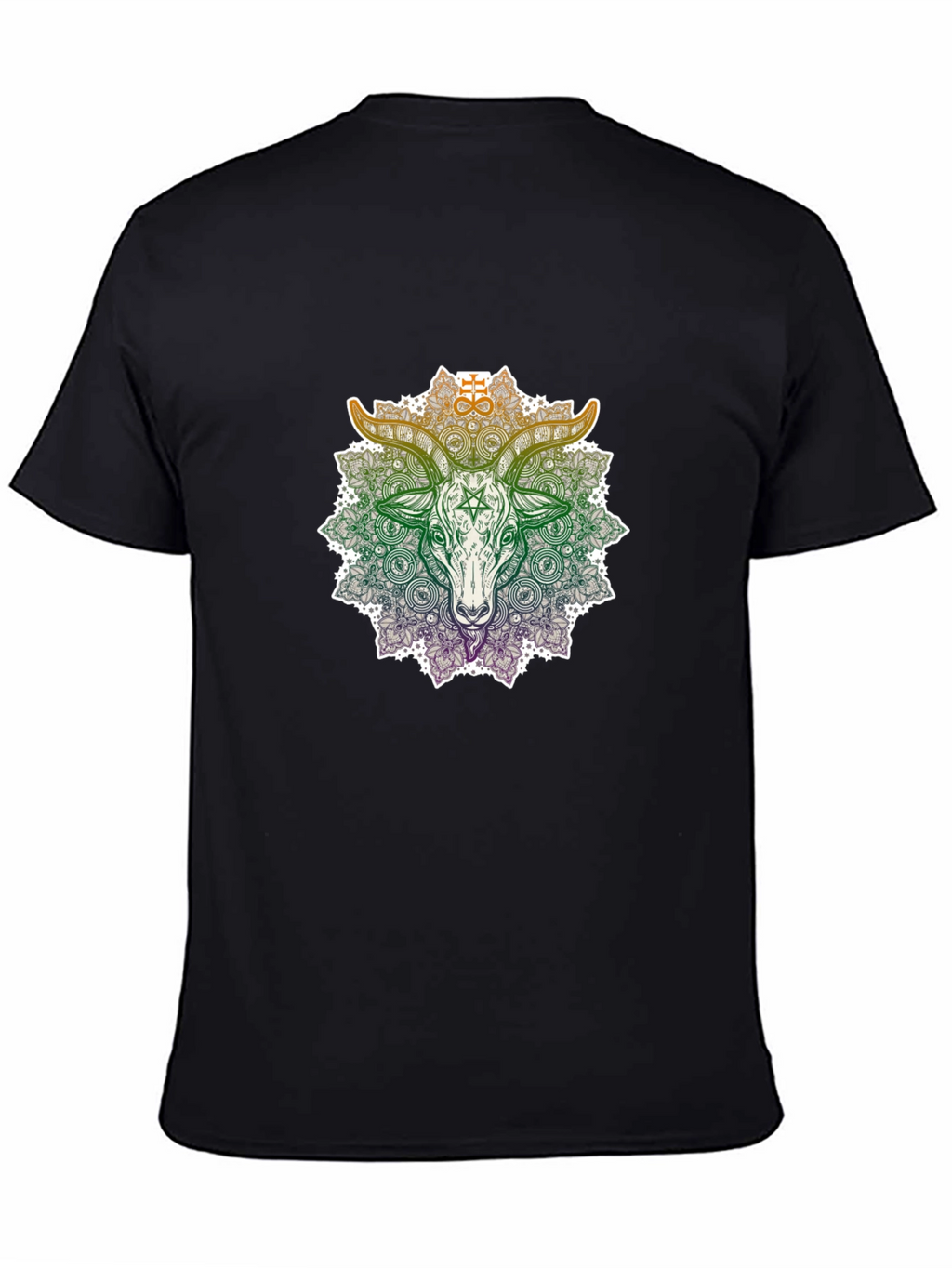Occult Goat Mandala Graphic T-Shirt