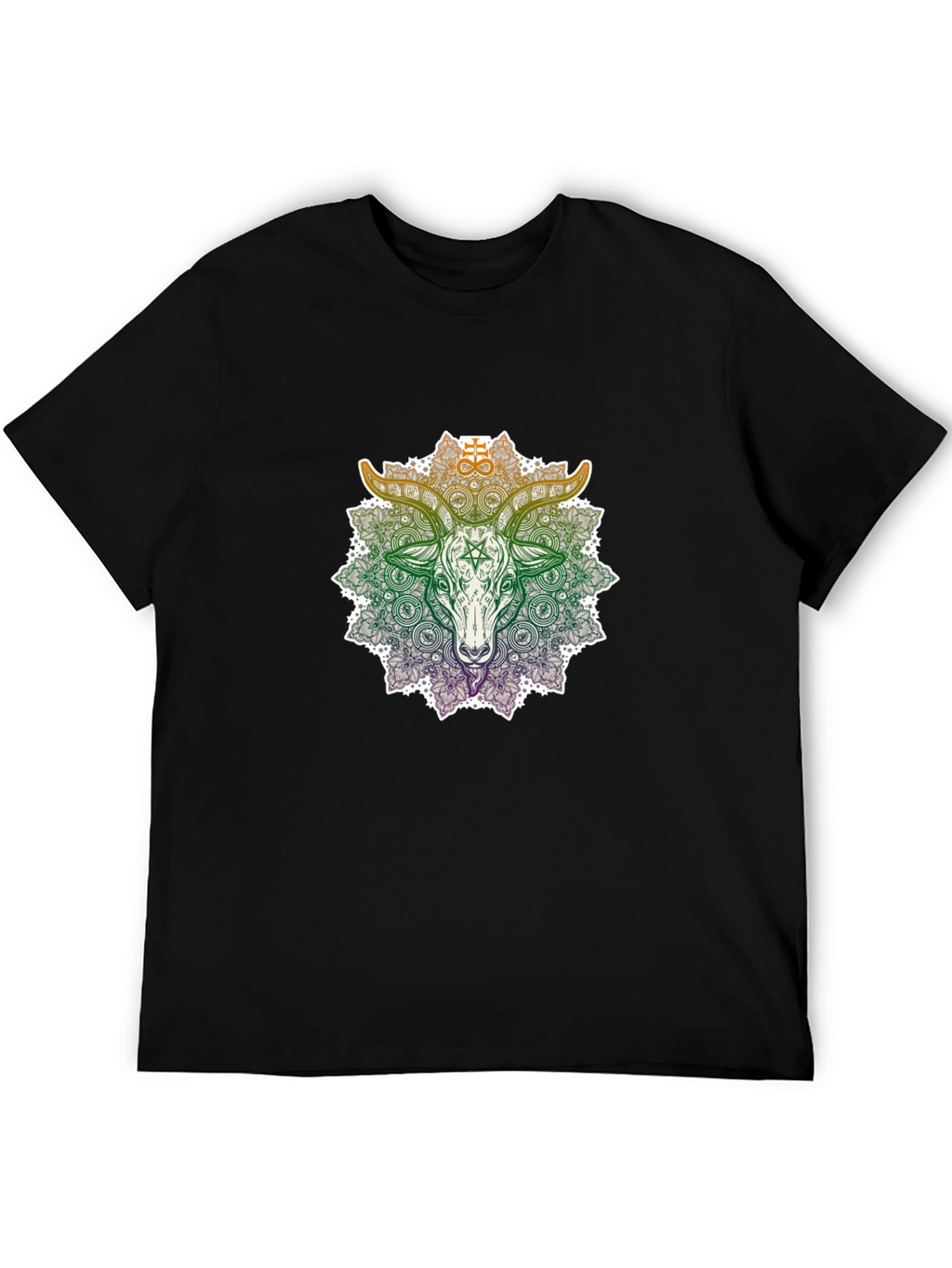 Occult Goat Mandala Graphic T-Shirt