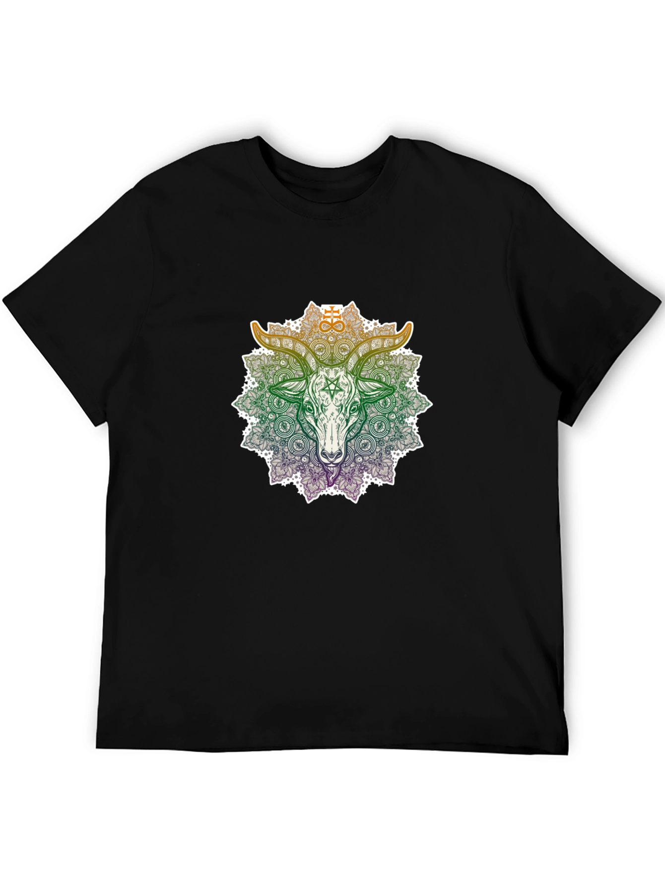 Occult Goat Mandala Graphic T-Shirt