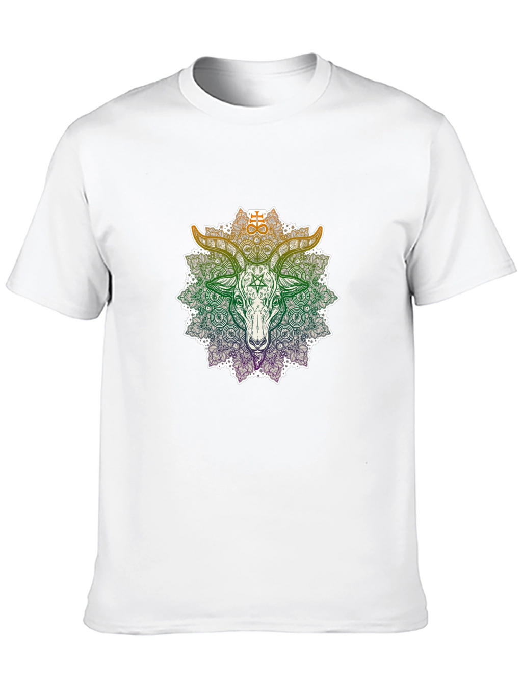 Occult Goat Mandala Graphic T-Shirt