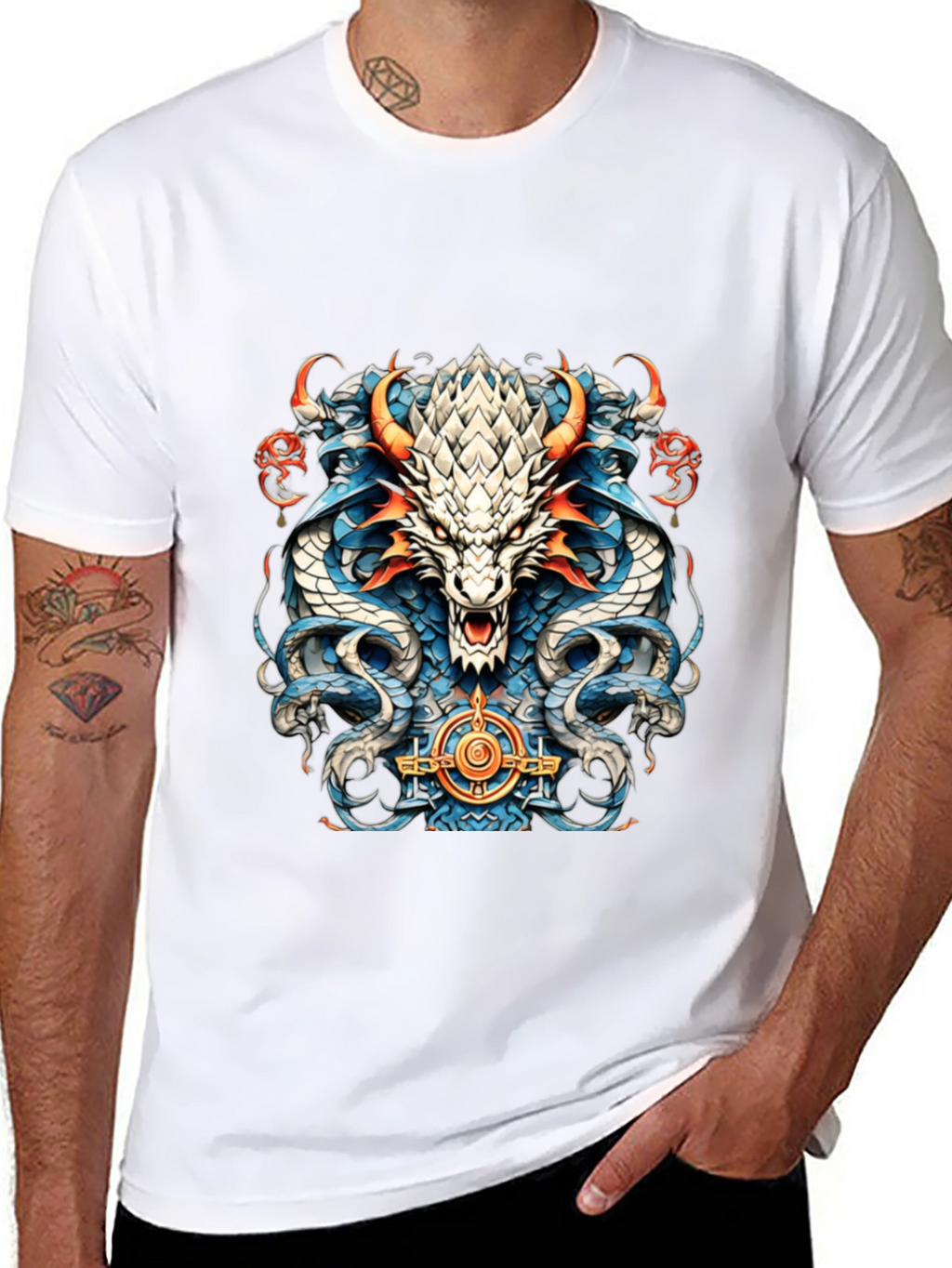 Dragon Graphic T-Shirt - Mens Black Tee
