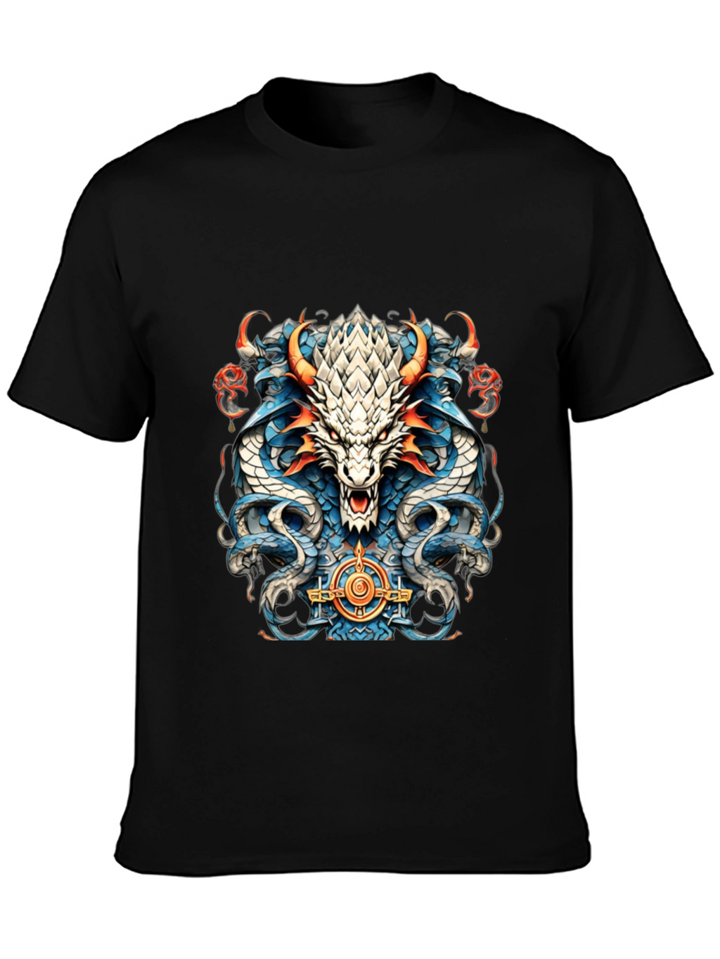 Dragon Graphic T-Shirt - Mens Black Tee