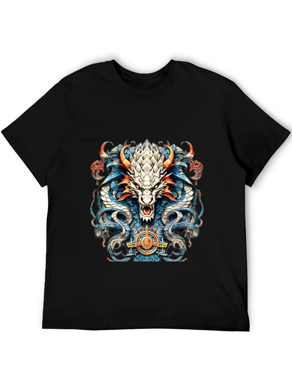 Dragon Graphic T-Shirt - Mens Black Tee