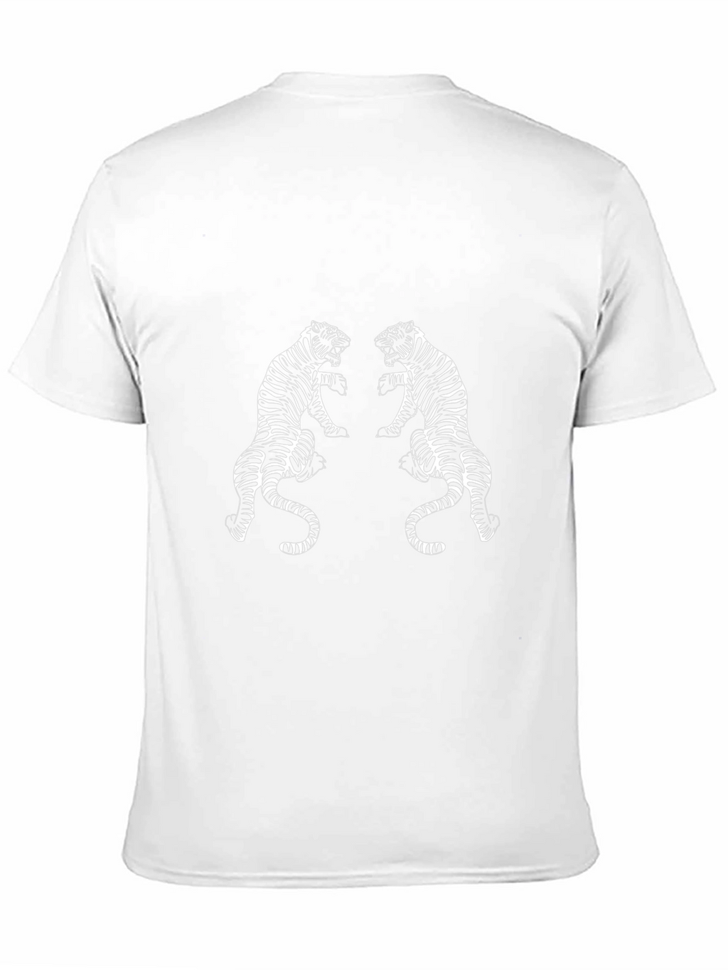 Black T-Shirt with Two Tigers