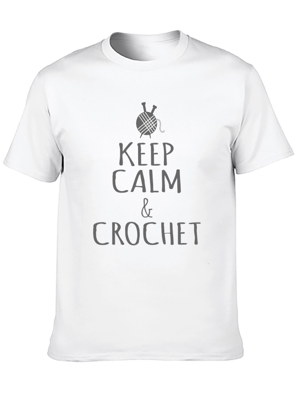 Keep Calm & Crochet T-Shirt - Black Cotton Tee