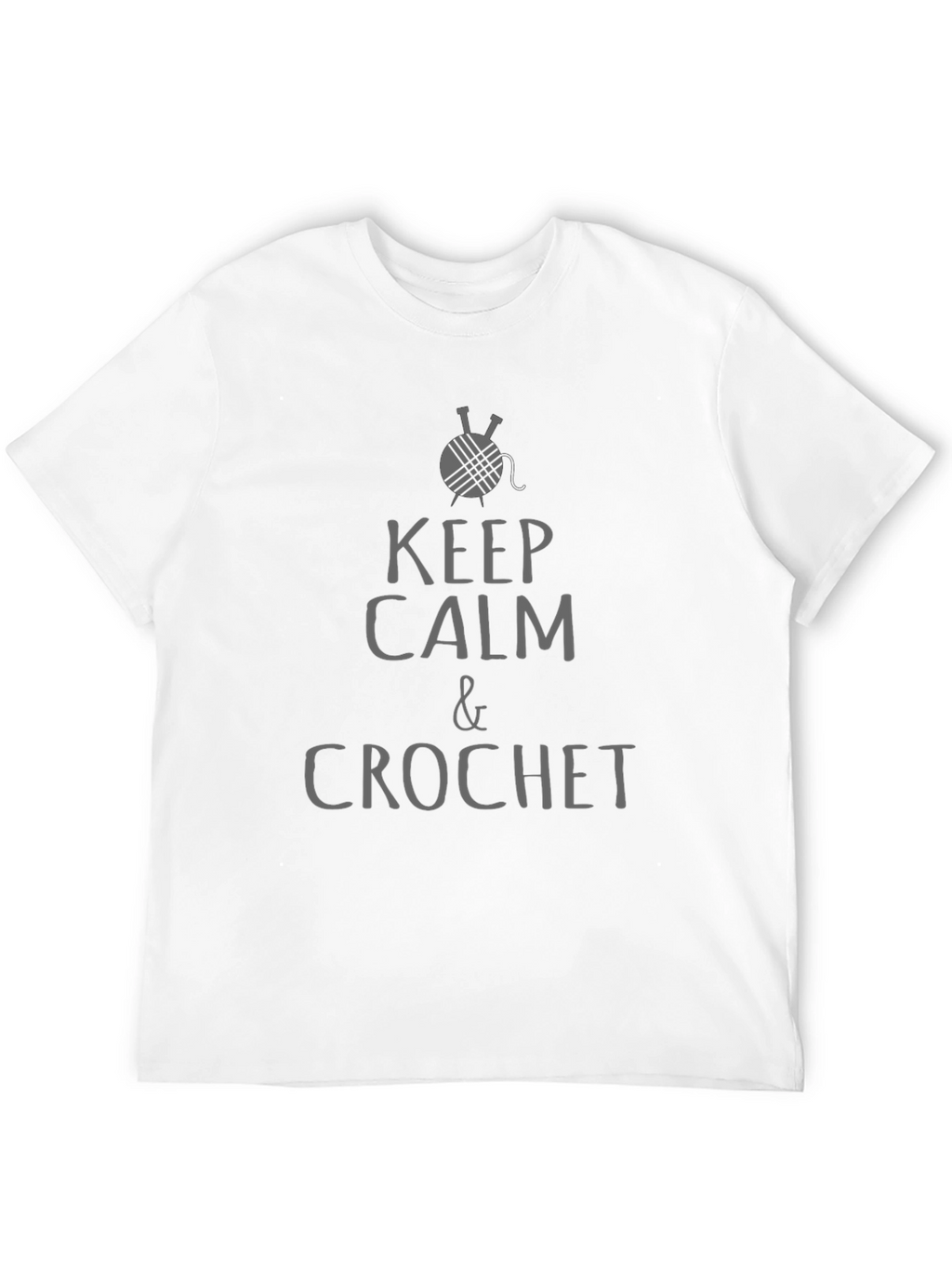 Keep Calm & Crochet T-Shirt - Black Cotton Tee