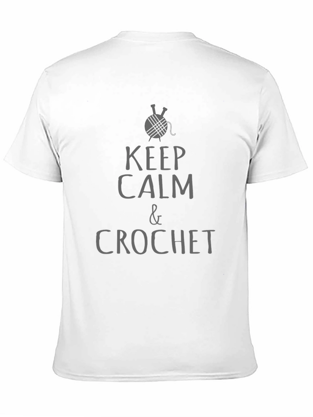 Keep Calm & Crochet T-Shirt - Black Cotton Tee