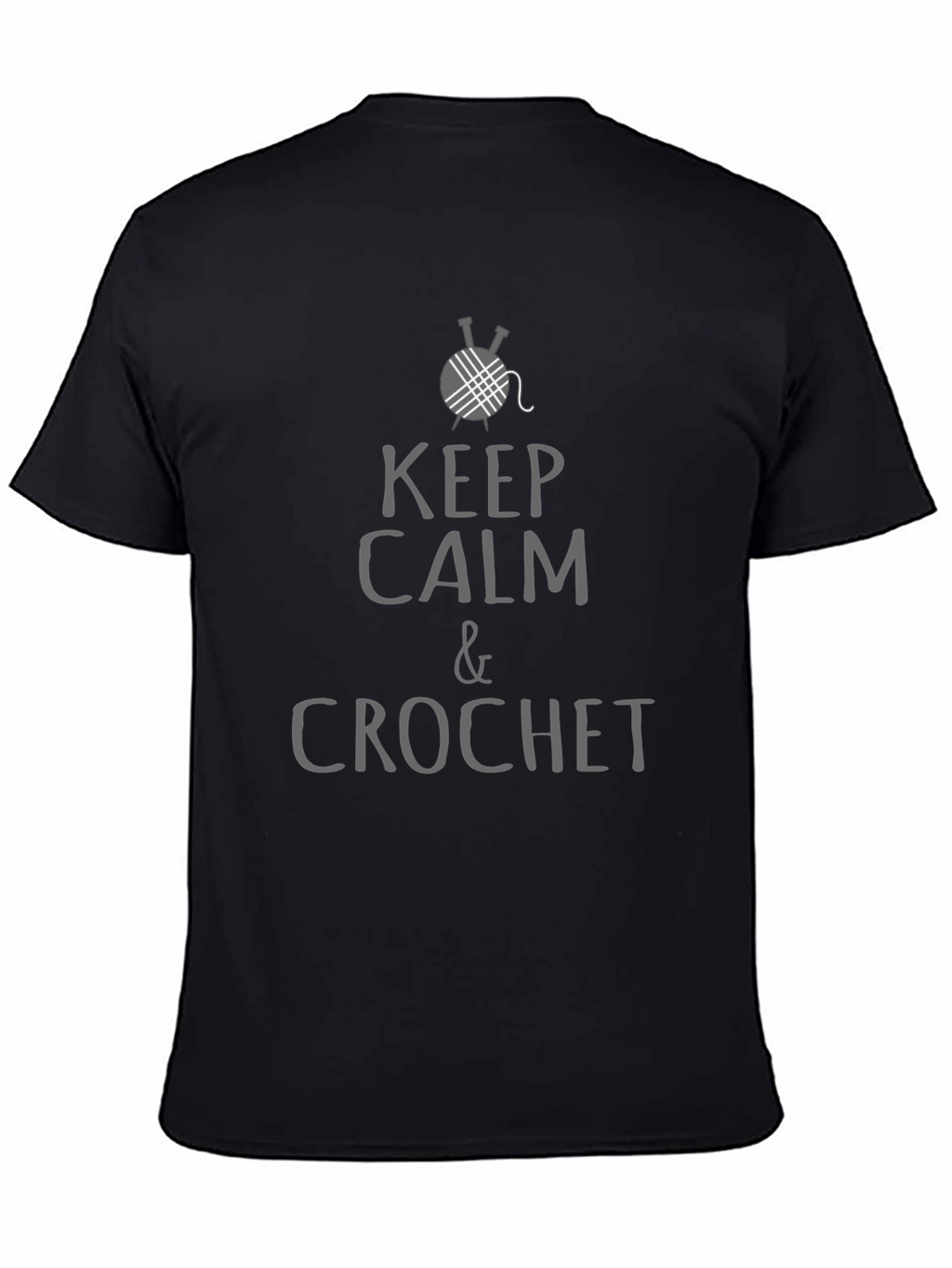 Keep Calm & Crochet T-Shirt - Black Cotton Tee