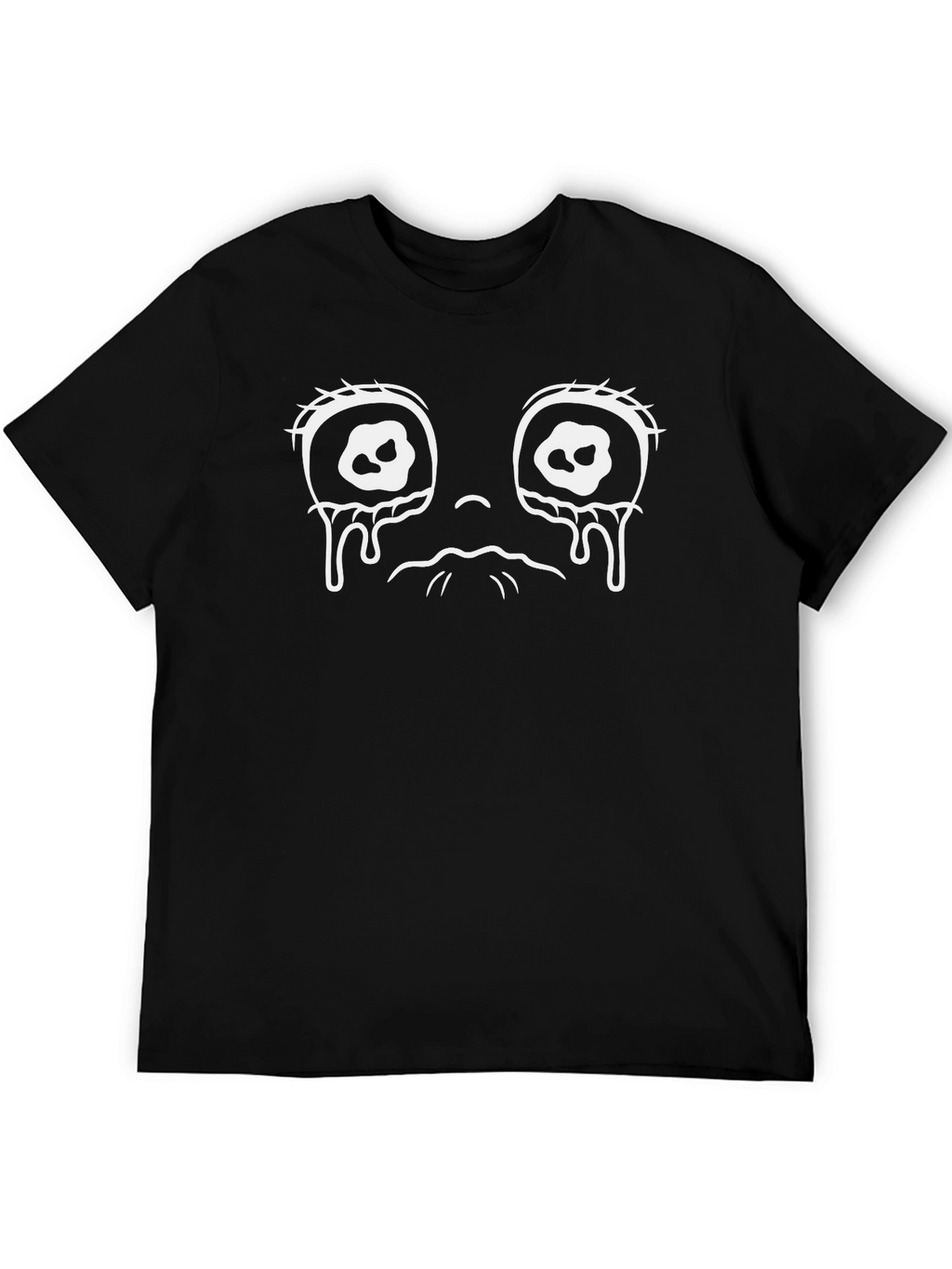 Sad Face Graphic Tee - Black Unisex T-Shirt