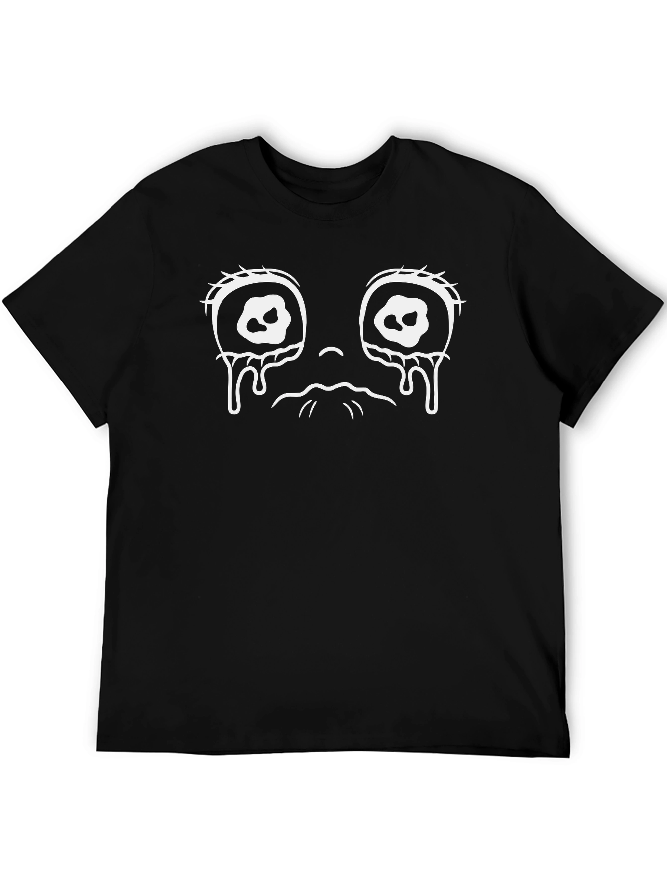 Sad Face Graphic Tee - Black Unisex T-Shirt