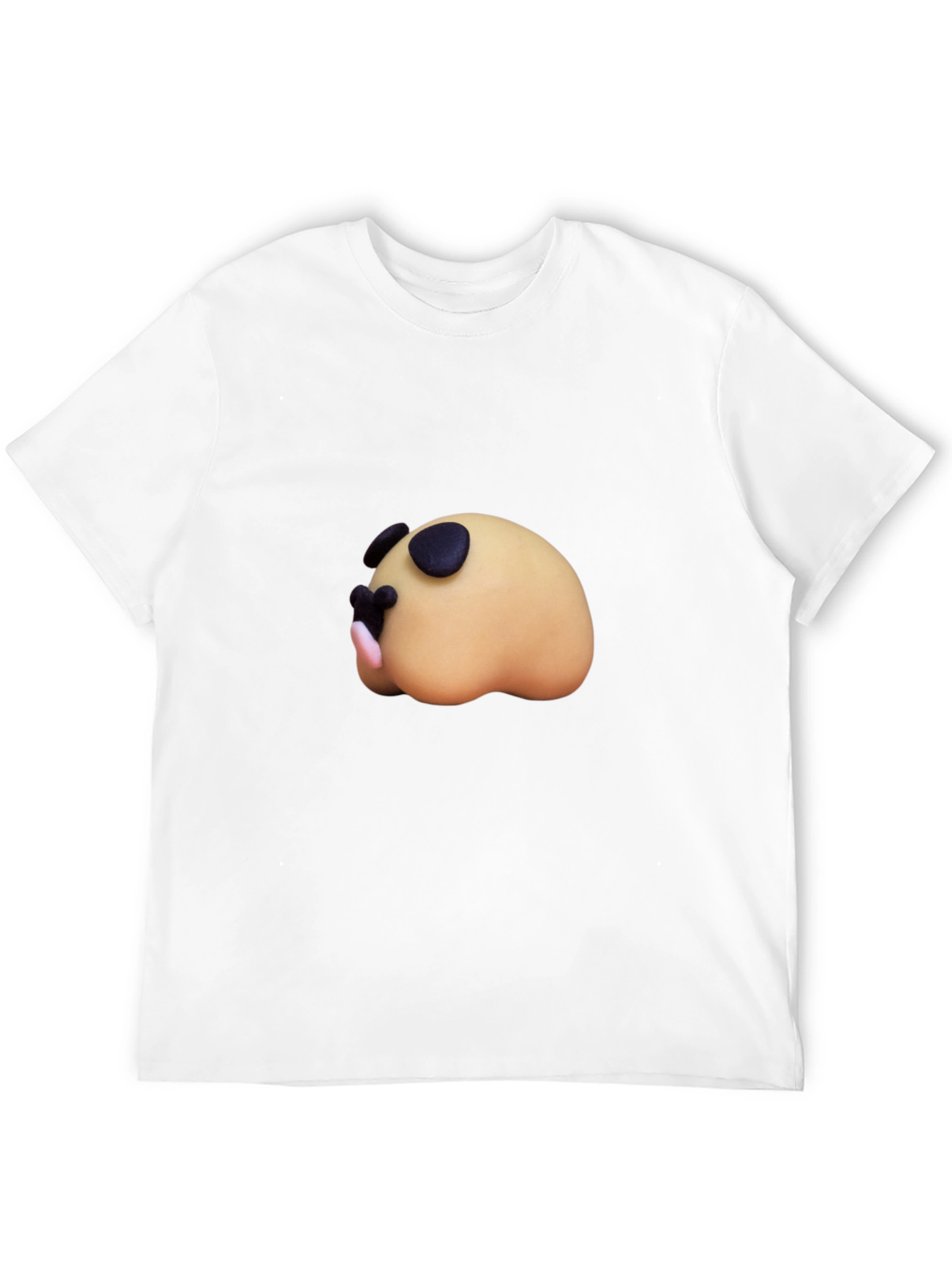 Cartoon Sleeping Animal Black T-Shirt