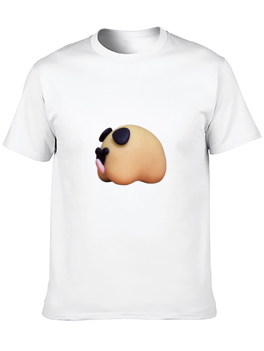 Cartoon Sleeping Animal Black T-Shirt