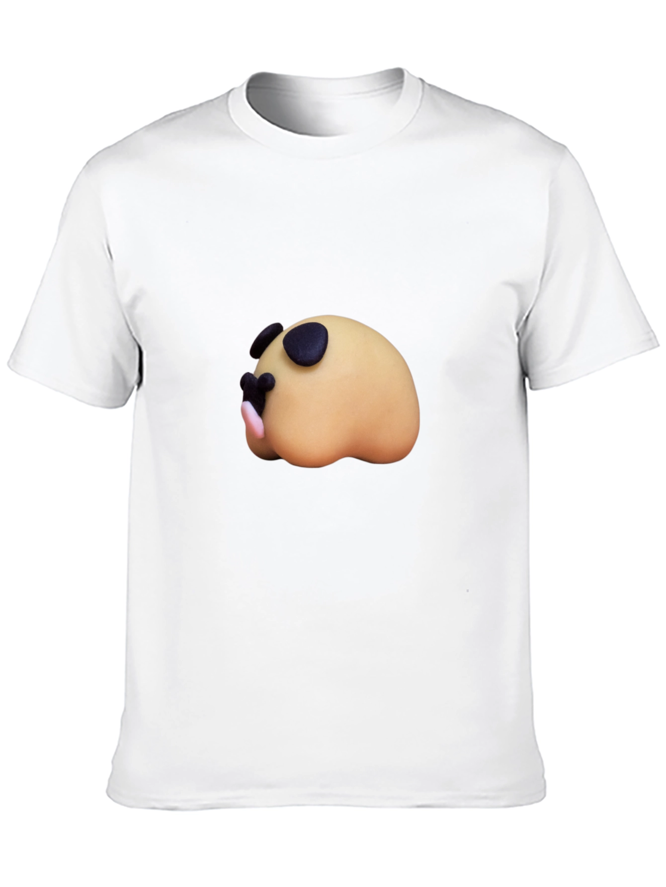 Cartoon Sleeping Animal Black T-Shirt