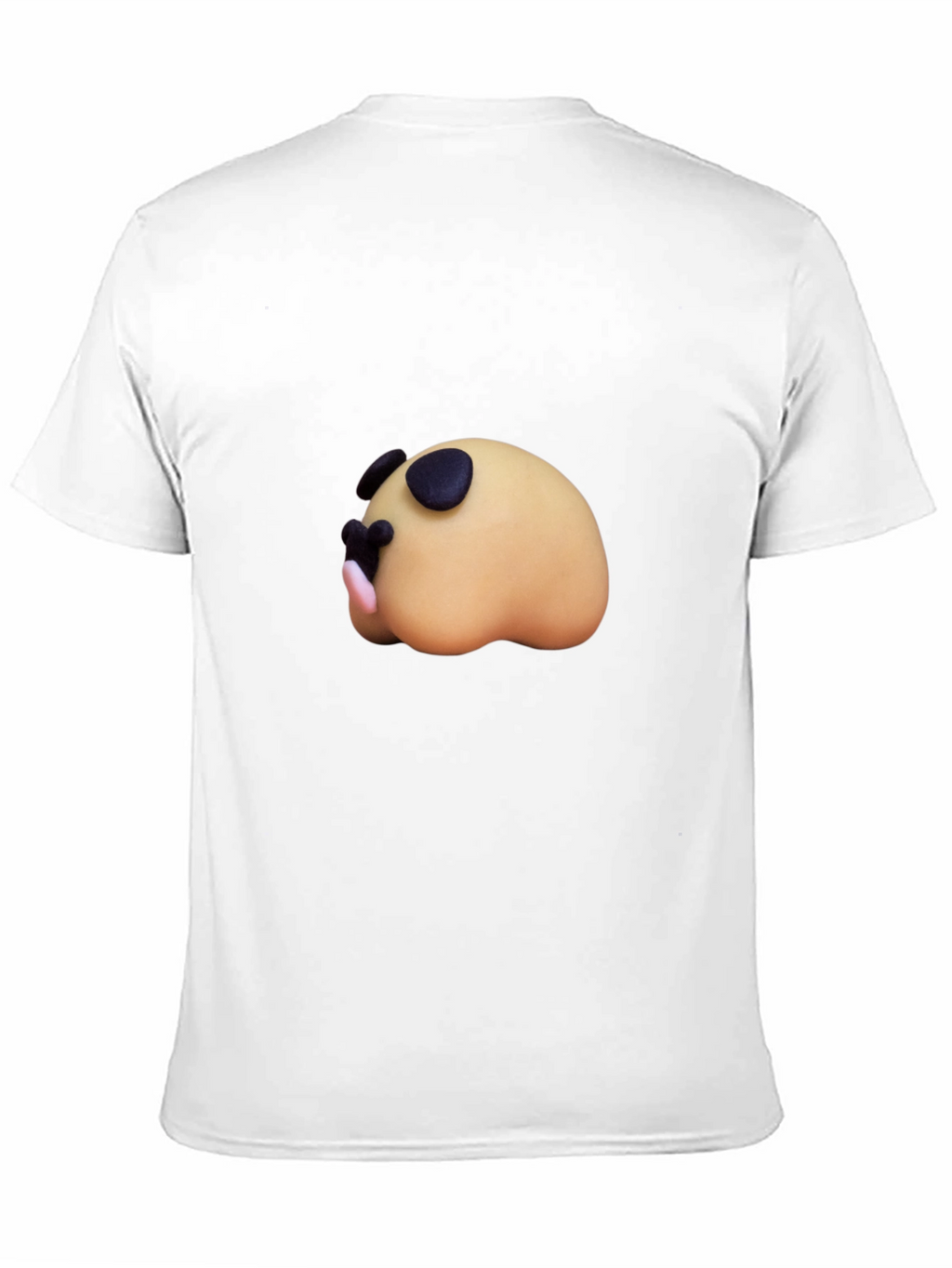 Cartoon Sleeping Animal Black T-Shirt