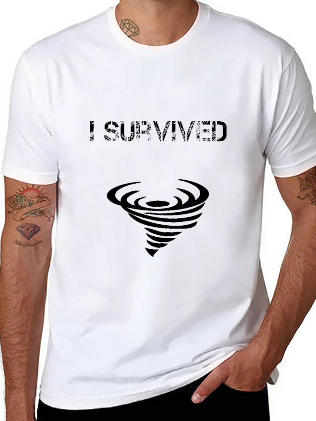 I Survived Black Graphic Tee