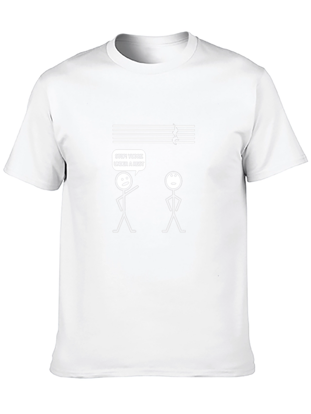 Funny Music Pun T-Shirt - Under a Rest