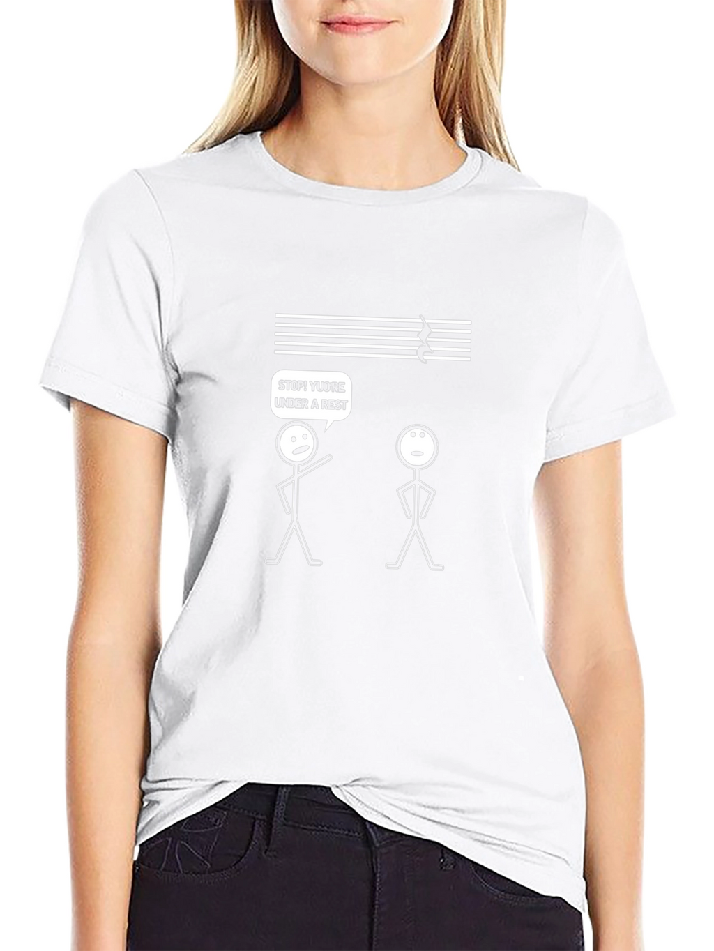 Funny Music Pun T-Shirt - Under a Rest