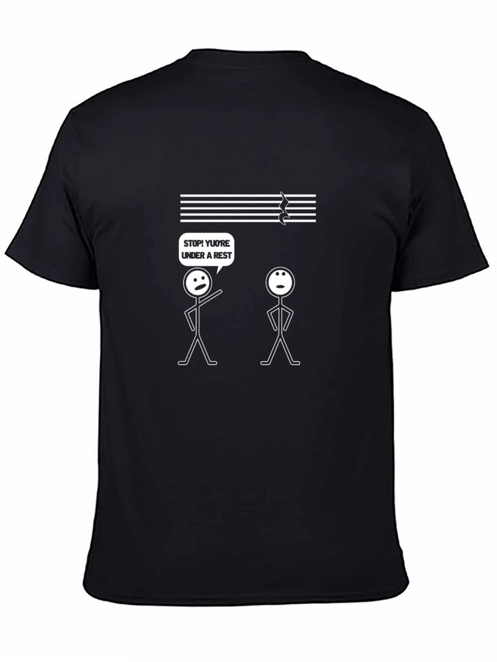 Funny Music Pun T-Shirt - Under a Rest