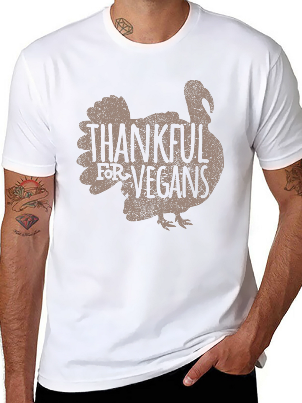 Thankful for Vegans Turkey Graphic Tee