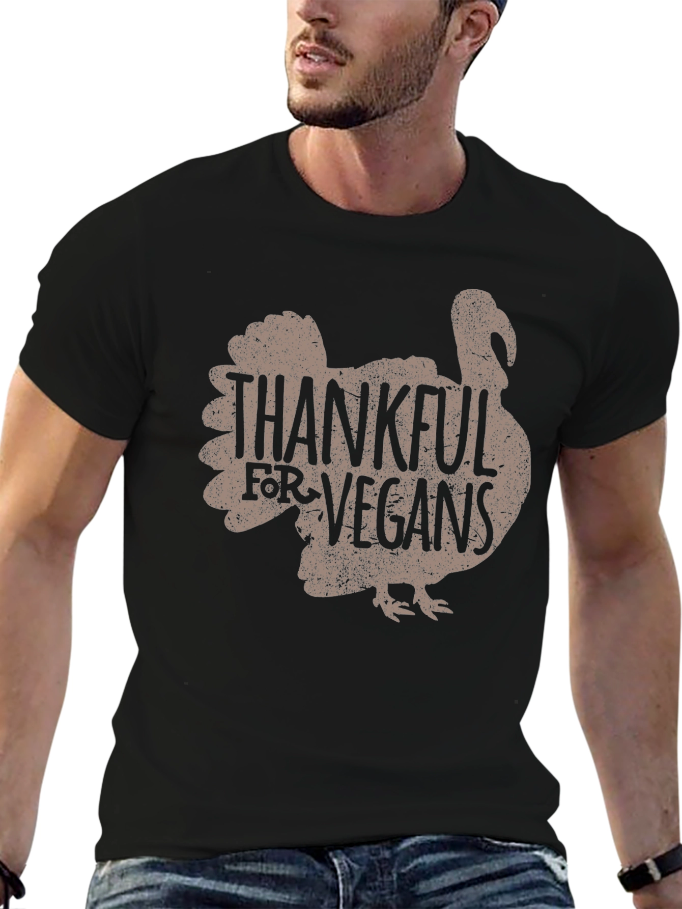 Thankful for Vegans Turkey Graphic Tee