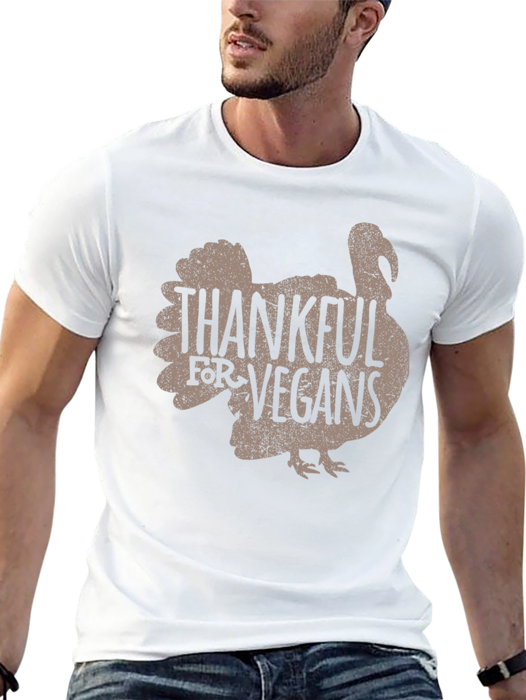 Thankful for Vegans Turkey Graphic Tee