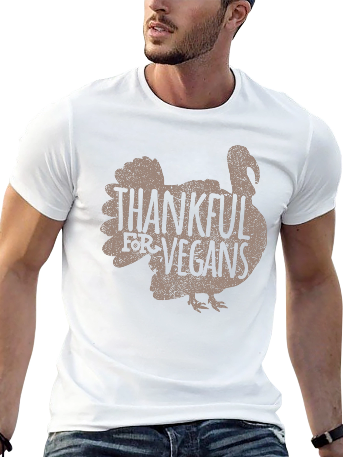 Thankful for Vegans Turkey Graphic Tee