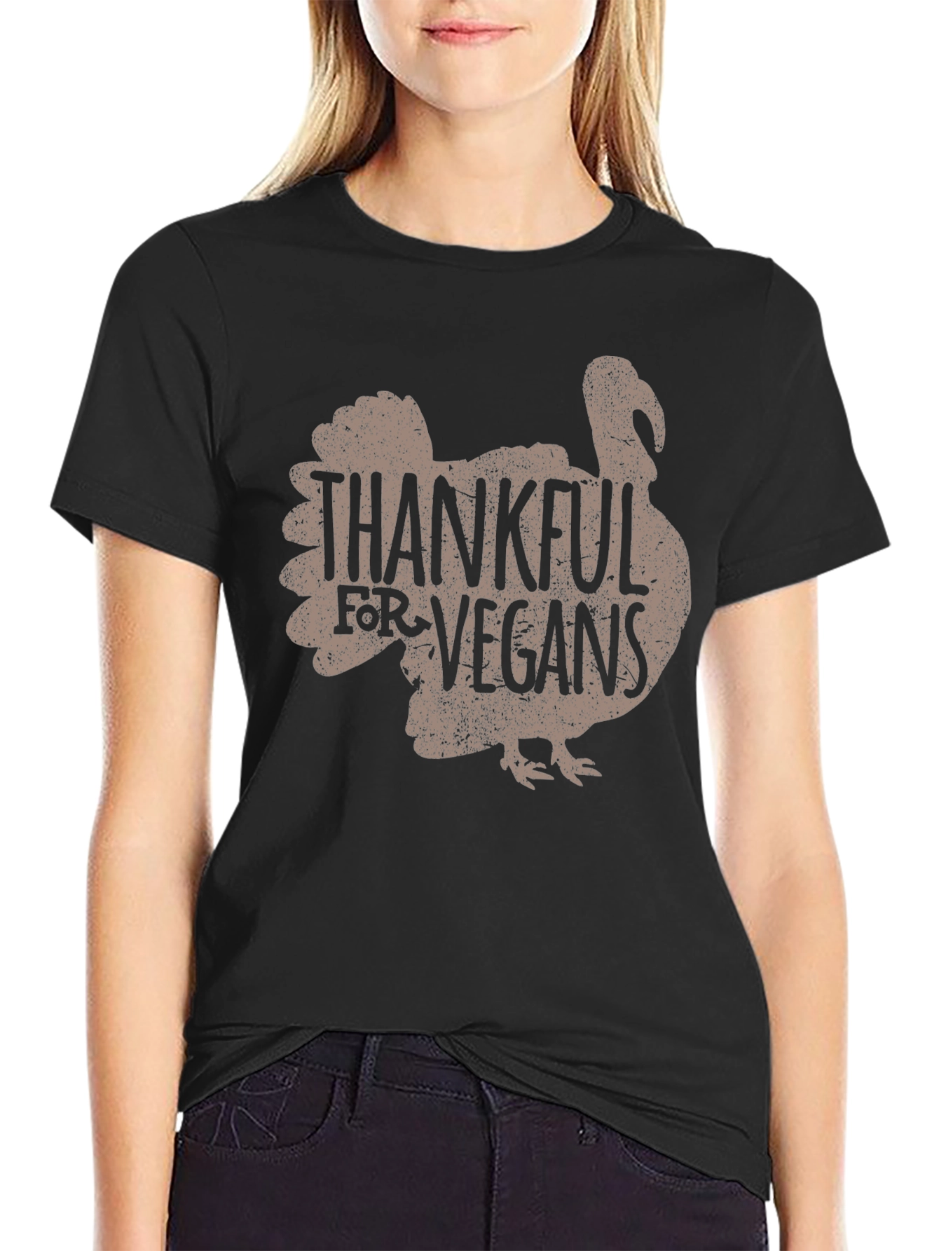 Thankful for Vegans Turkey Graphic Tee