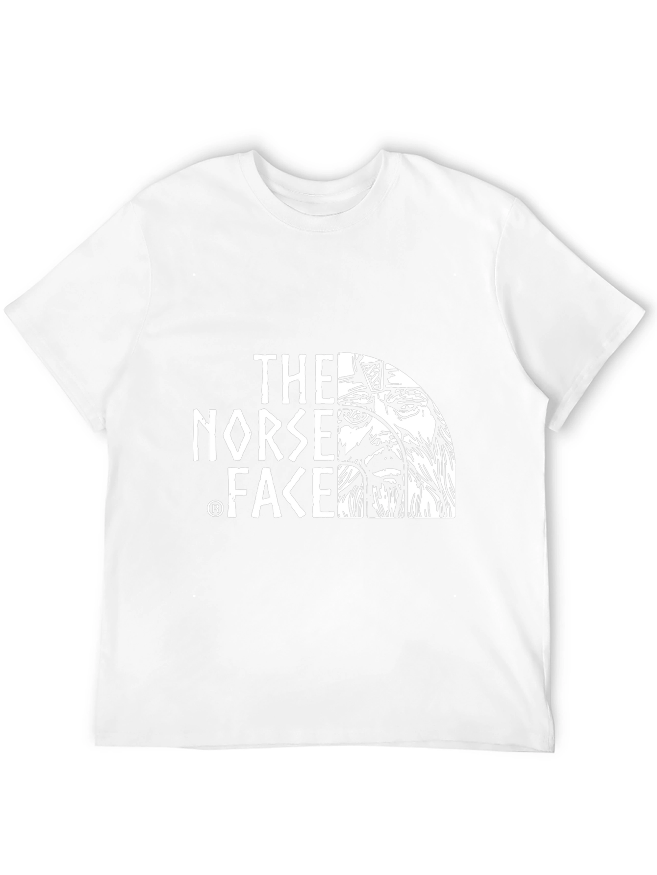 The Norse Face Graphic Tee - Black Viking Style