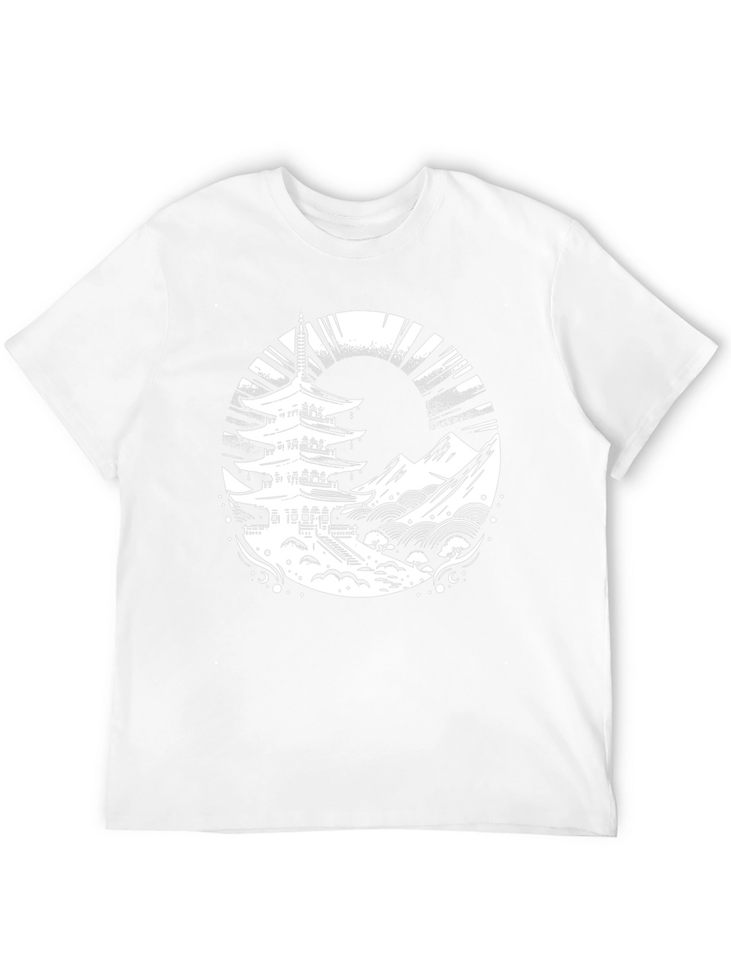 Pagoda Graphic Tee - Stylish Black T-Shirt