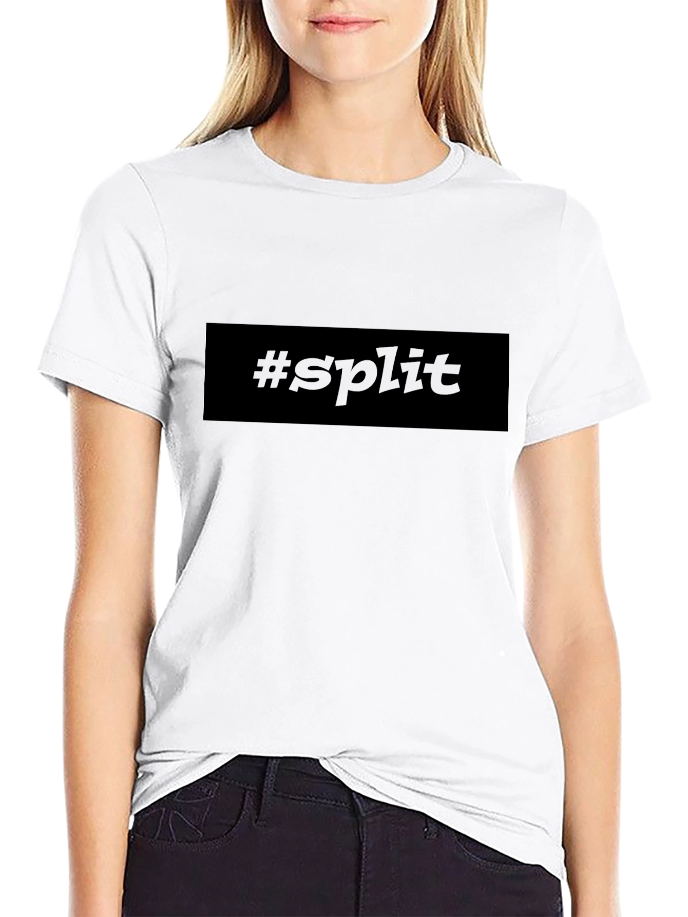 Hashtag Split Black T-Shirt