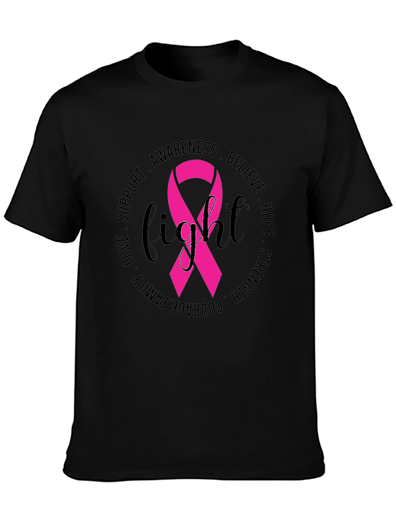 Breast Cancer Awareness Fight Ribbon T-Shirt