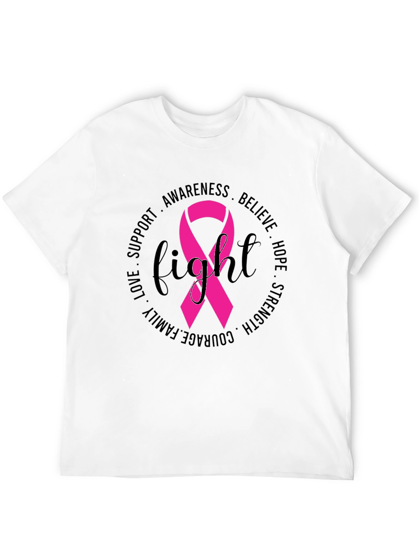 Breast Cancer Awareness Fight Ribbon T-Shirt