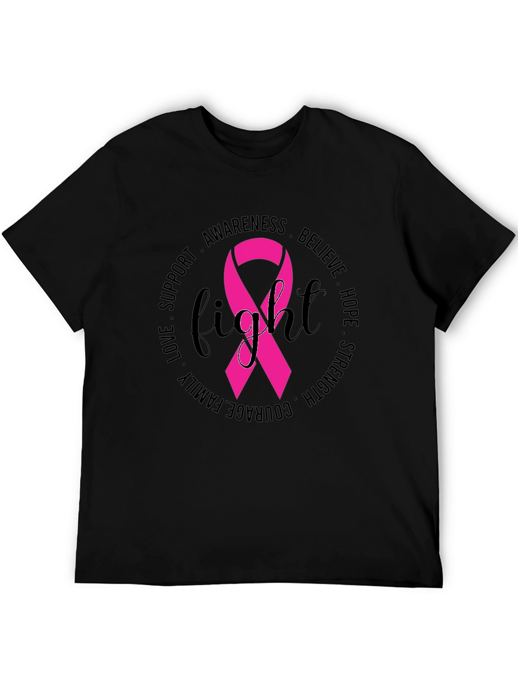 Breast Cancer Awareness Fight Ribbon T-Shirt