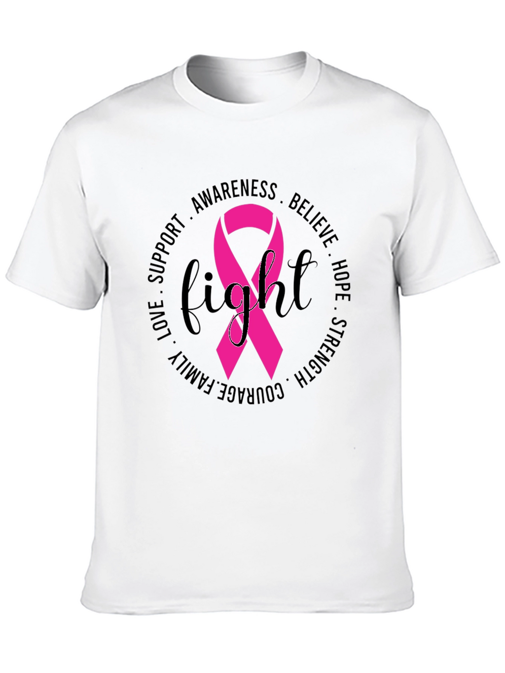 Breast Cancer Awareness Fight Ribbon T-Shirt