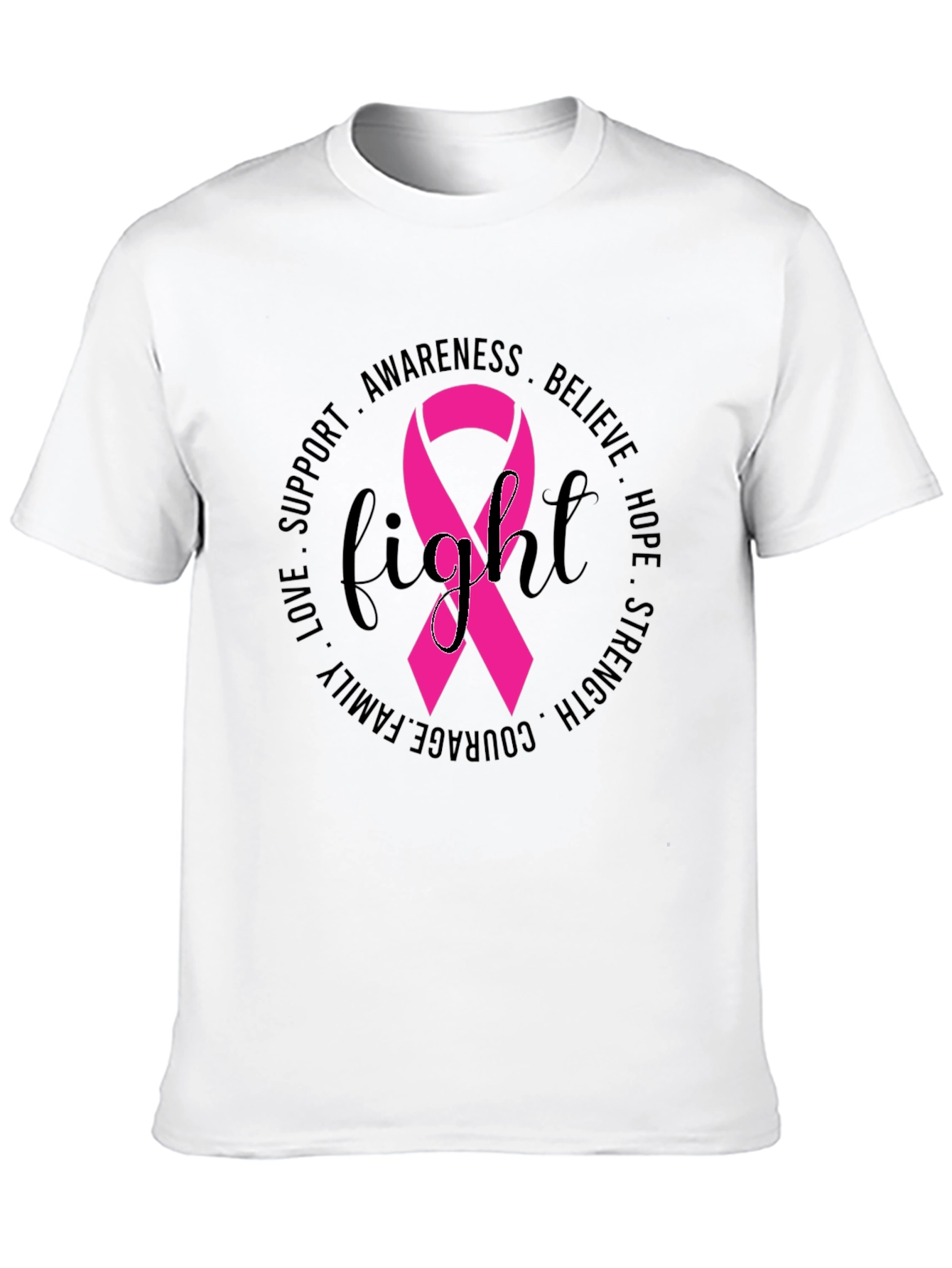 Breast Cancer Awareness Fight Ribbon T-Shirt