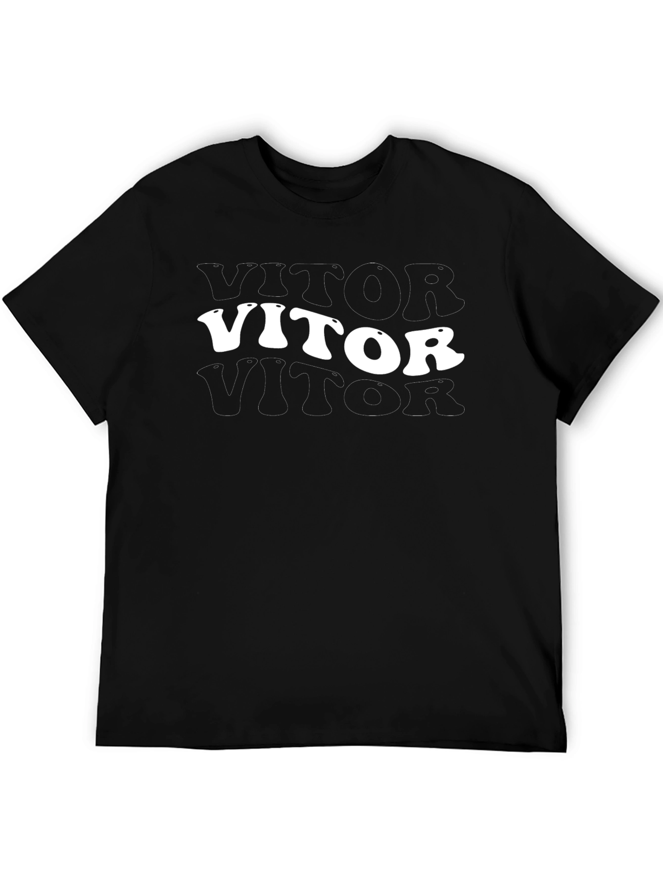 Retro VITOR Black T-Shirt