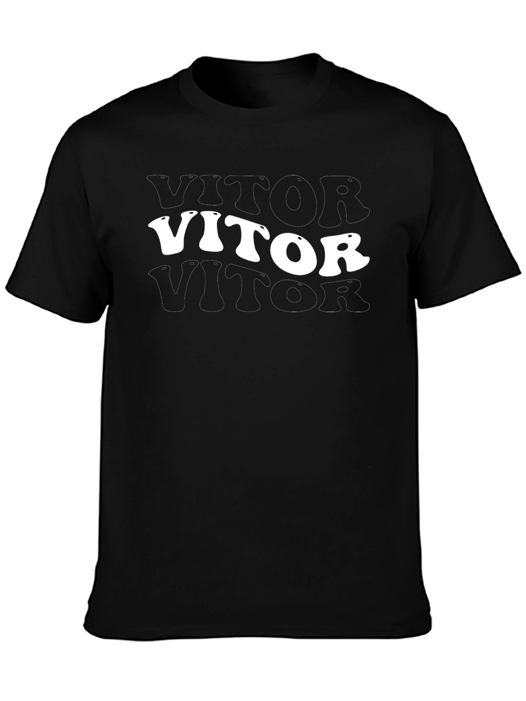 Retro VITOR Black T-Shirt