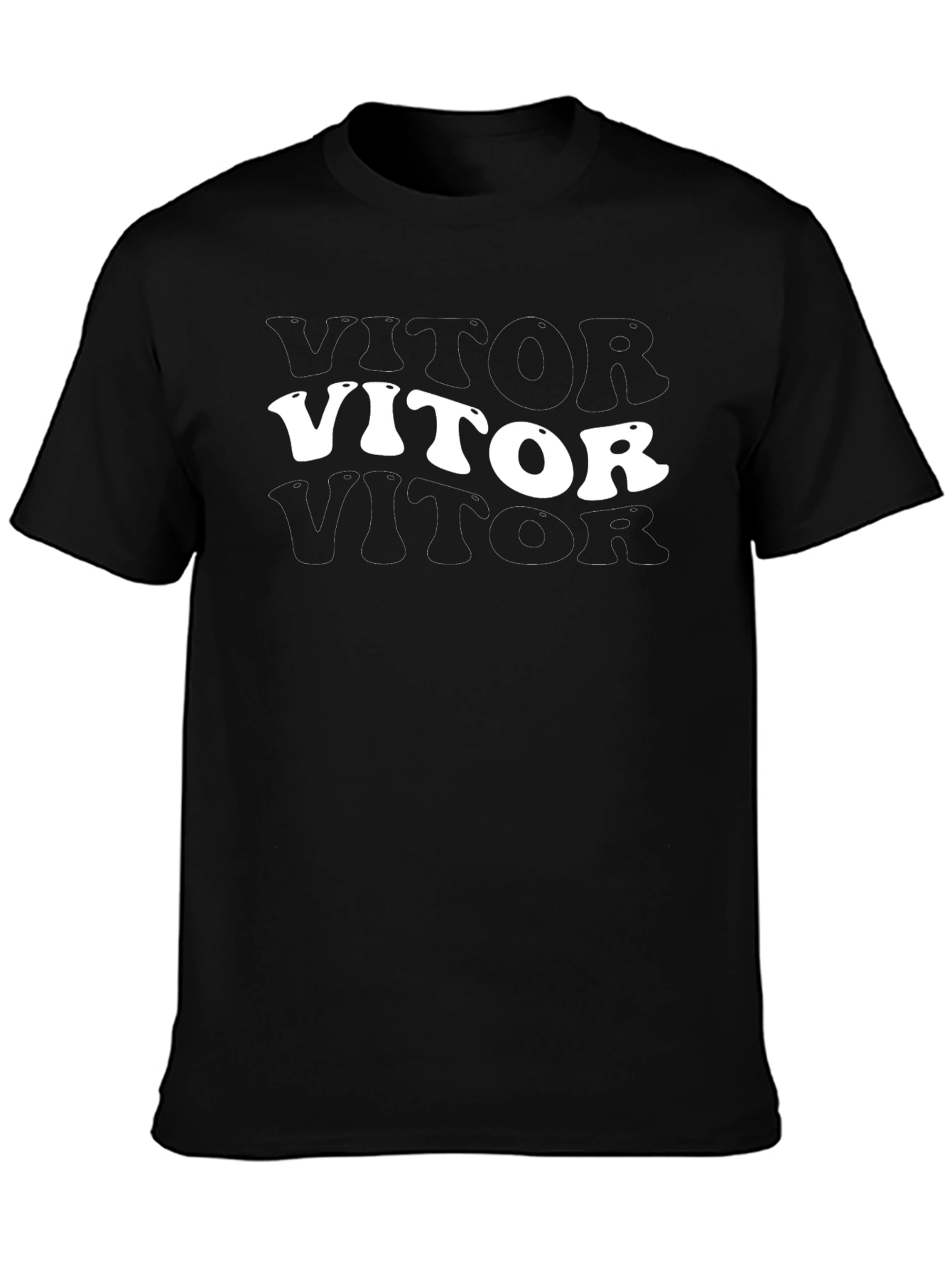 Retro VITOR Black T-Shirt