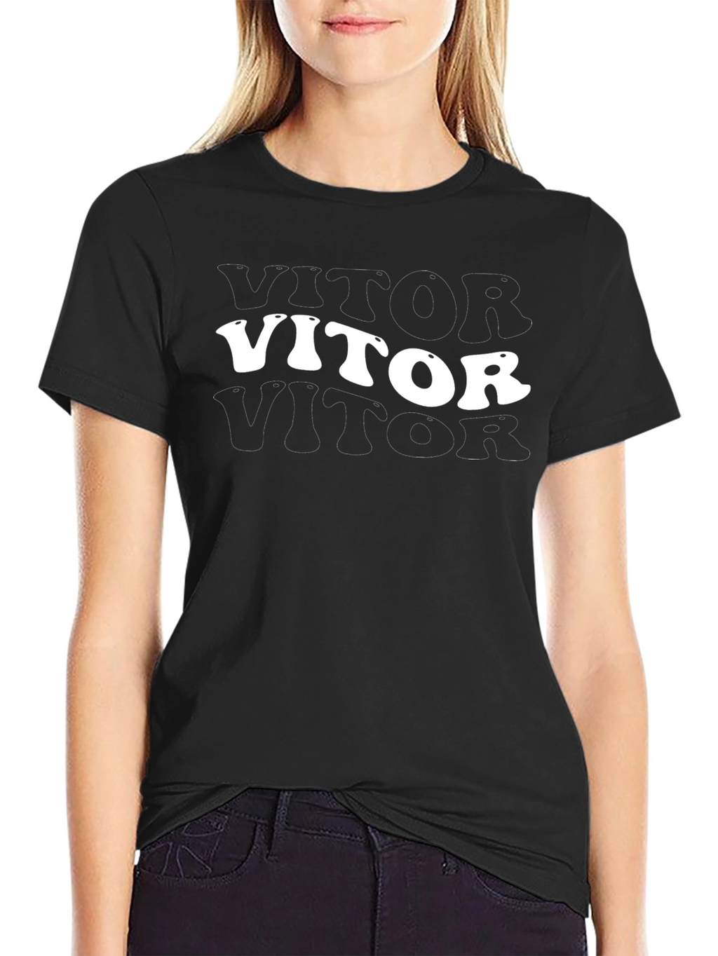Retro VITOR Black T-Shirt