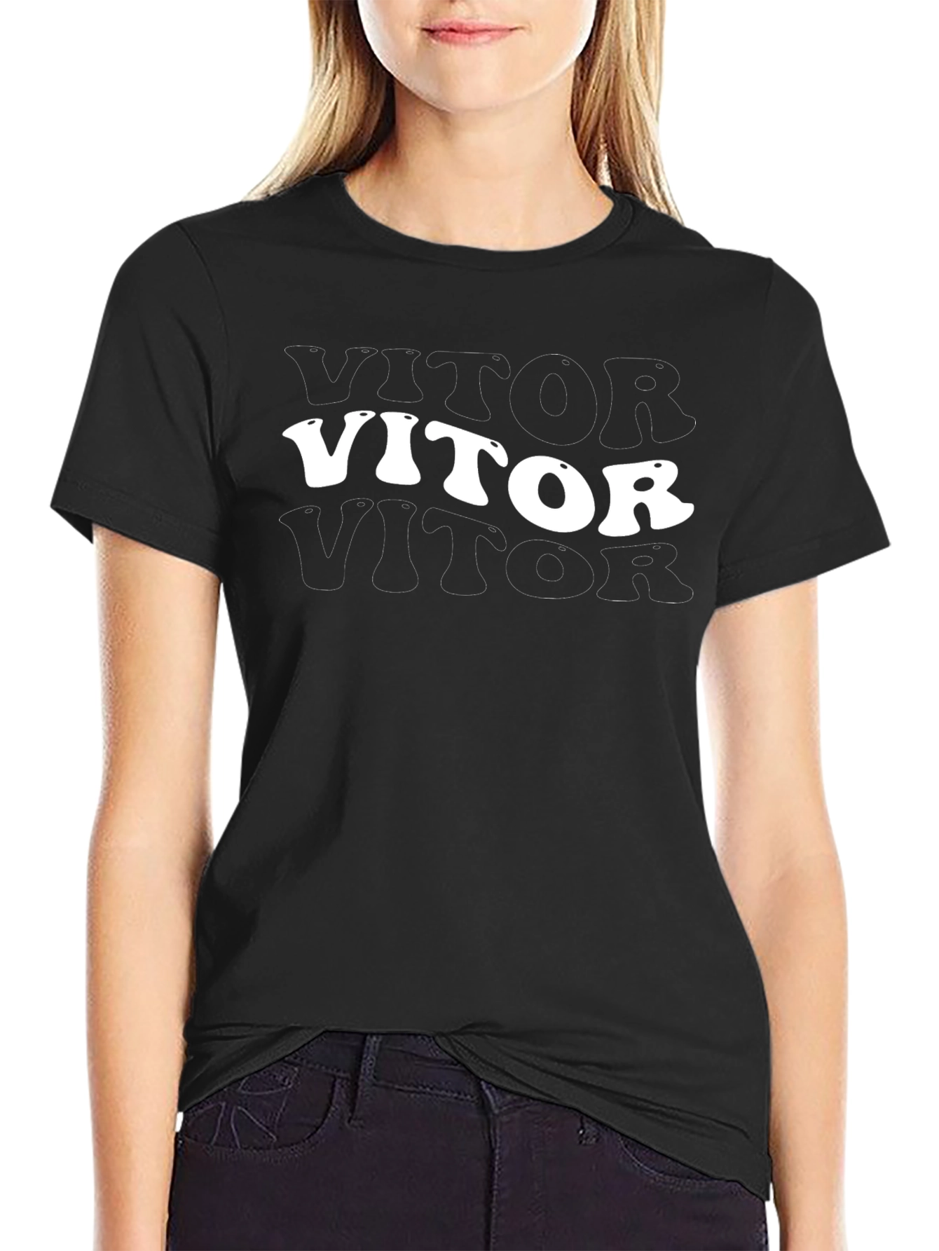 Retro VITOR Black T-Shirt