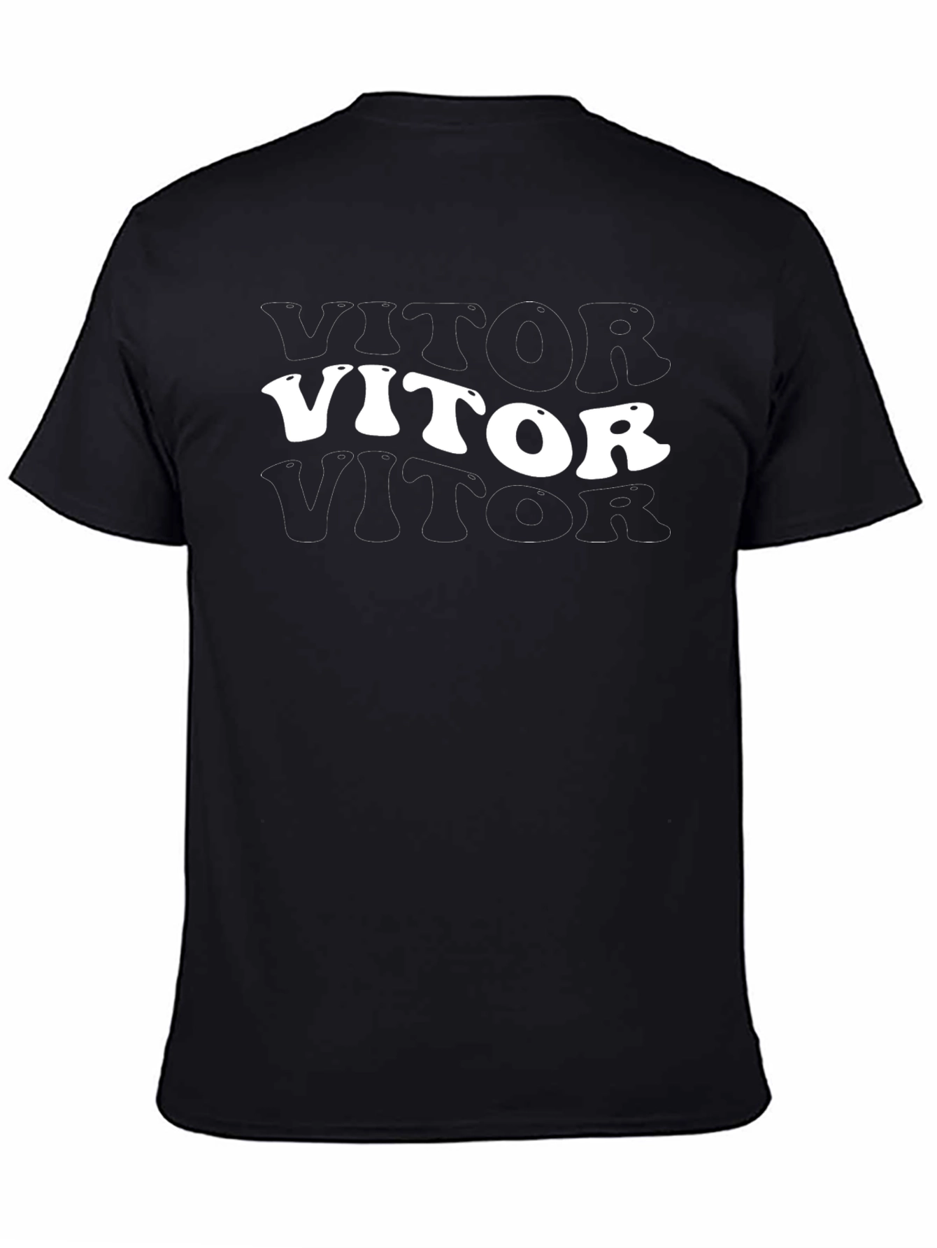 Retro VITOR Black T-Shirt