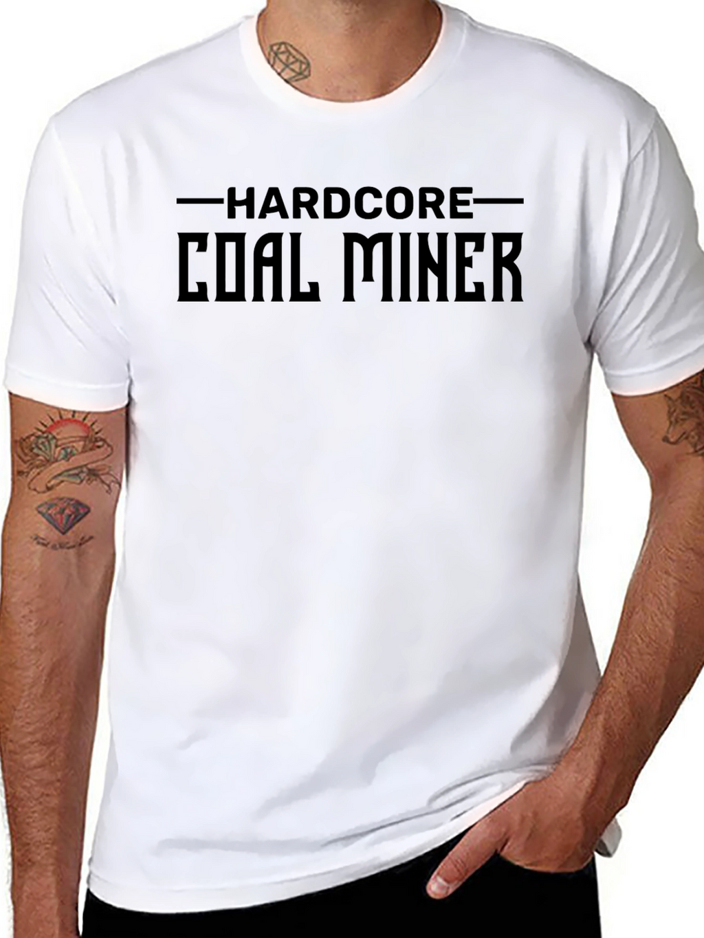 Hardcore Coal Miner Black T-Shirt
