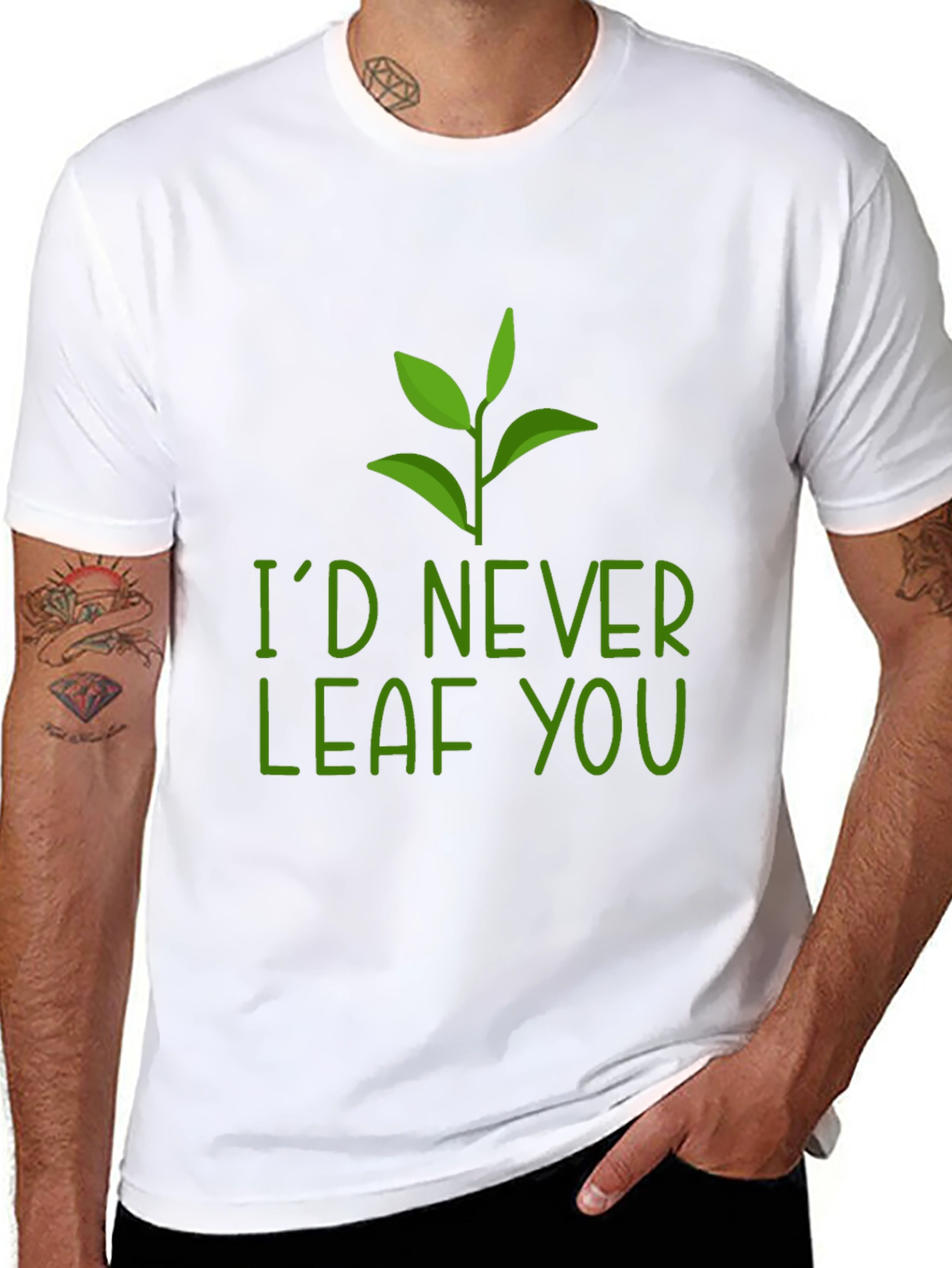 Id Never Leaf You Pun Graphic Tee